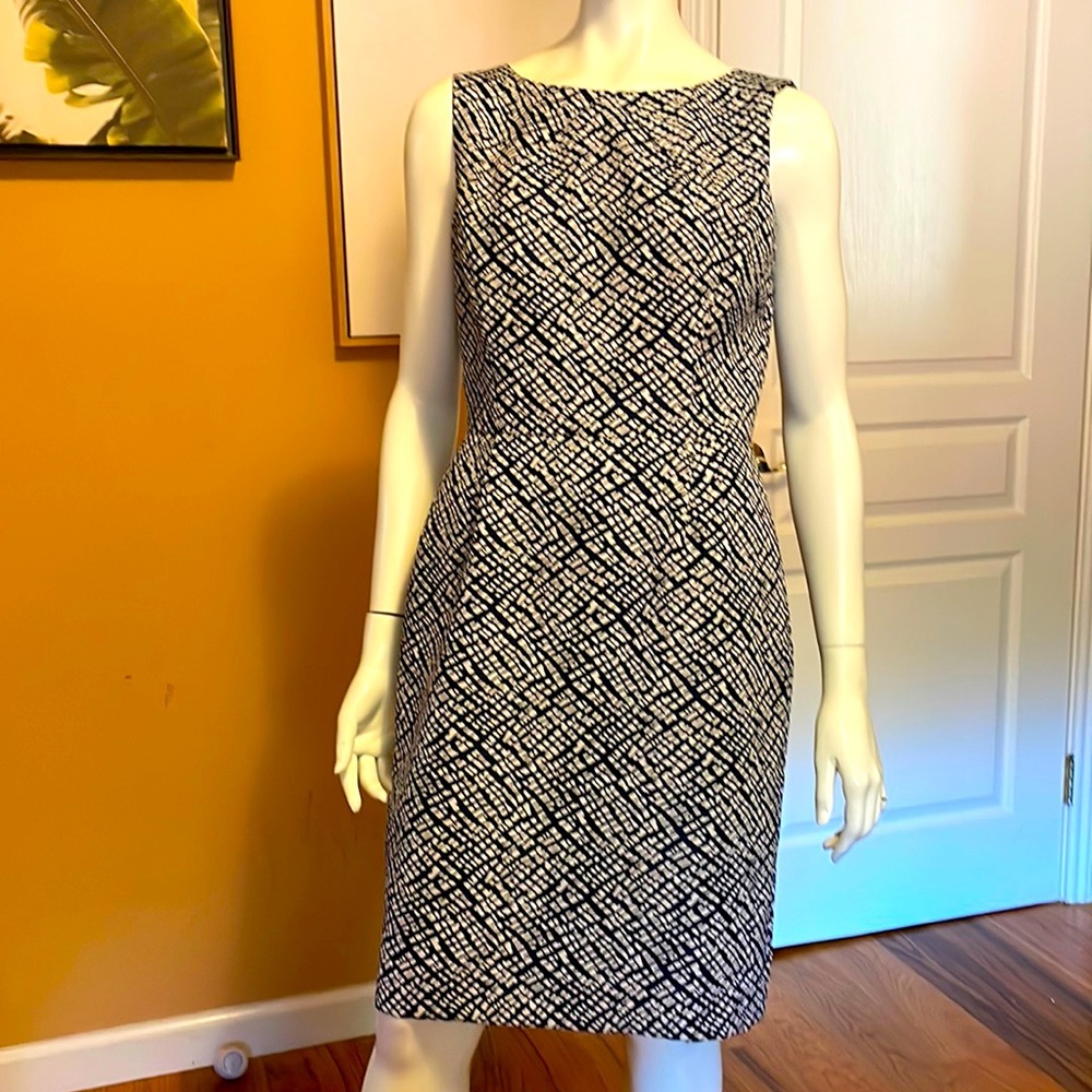 Dark blue and white dress